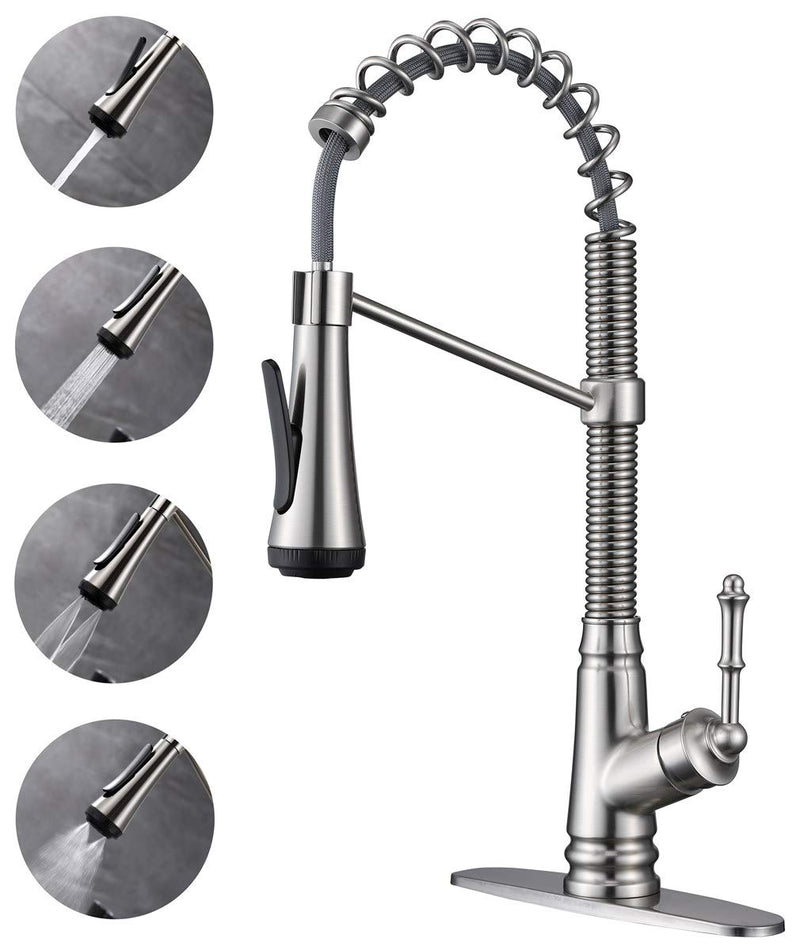 ELLO&ALLO KITCHEN FAUCET PULL DOWN SPRAYER - SLIVER - Like New