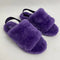 UGG FLUFF YEAH FUR SLIDE SLINGBACK SANDALS - SIZE: WOMEN 8 - PURPLE - Like New