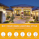TOBUSA 2-Pack Dusk to Dawn Outdoor Wall Lights, Sensor & Seeded Glass - Black - Like New