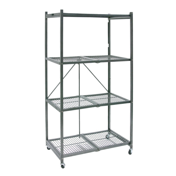 ORIGAMI 4 TIER FOLDING SHELVES STORAGE SHELVING RACK UNIT WITH - Scratch & Dent