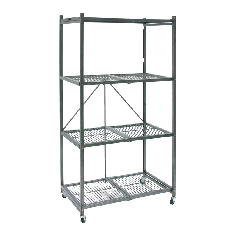 ORIGAMI 4 TIER FOLDING SHELVES STORAGE SHELVING RACK UNIT WITH - Scratch & Dent