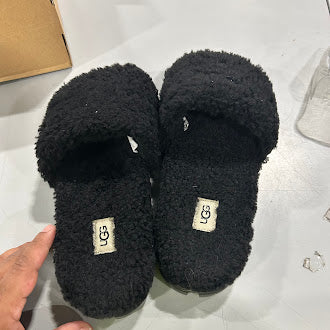 UGG WOMEN'S COZETTA CURLY SLIPPER - SIZE: WOMEN 9 - BLACK - Like New