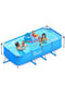 EVAJOY 14FT x 7FT x 33IN METAL FRAME SWIMMING POOL, RECTANGULAR POOL - BLUE - Like New