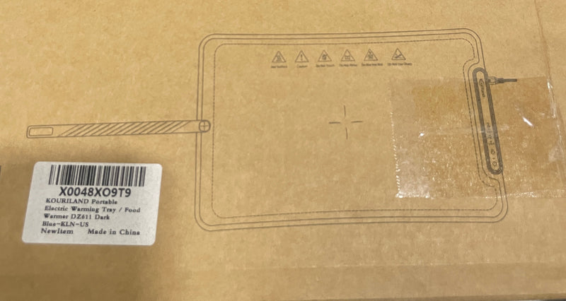 KOURILAND EXTRA-LARGE WARMING MAT FOOD 3 TEMP LEVELS FOOD WARMERS - DARK BLUE - Like New