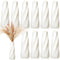 DIDAEY 10 PACK COMPOSITE PLASTIC FLOWER VASES BULK WHITE SMALL TALL VASES -WHITE - Like New