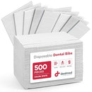 Dealmed Disposable Dental Bibs 13.5"x18" 2-Ply Tissue/Poly Case of 500 - White - Brand New
