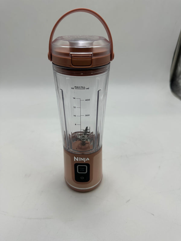 NINJA BC155PE BLAST PORTABLE BLENDER, CORDLESS, 18OZ - PEACH - Like New