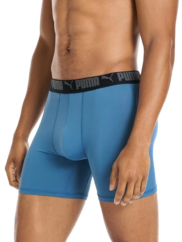 PCOREM151996 PUMA Men's 5 Pack Performance Boxer Briefs BLACK/BLUE/GRAY XL - Like New