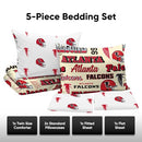 FOCO NFL FALCONS FULL 5 PIECE COMFORTER SET YELLOW RED/ATLANTA FALCONS - Brand New