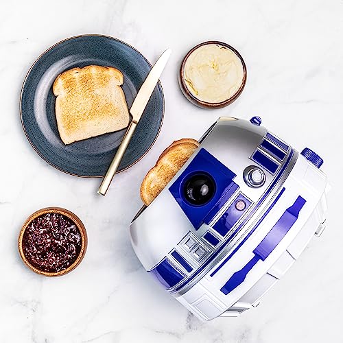 Uncanny Brands Star Wars R2D2 Deluxe Toaster - Lights-Up and Makes Sounds Like Like New