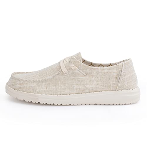 121419102 HEY DUDE WOMEN'S WENDY SPARKLING LACE UP LOAFERS SIZE 7 SPARKLING GOLD - Like New