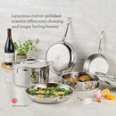 HESTAN PROBOND LUXE 9 QUART POLISHED PROFESSIONAL CLAD STEEL RONDEAU - STAINLESS - Like New