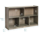 ECR4KIDS 5-COMPARTMENT MOBILE STORAGE CABINET, ELR-0420-GW - GREY WASH - Like New