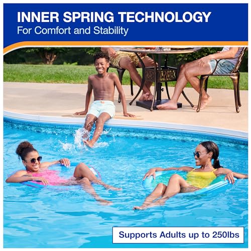SWIMWAYS SPRING FLOAT PREMIUM PAPASAN POOL LOUNGER INFLATABLE - PAPASAN BLUE - Like New
