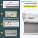 Motorized Blinds No Drill Automatic Blinds Shades Electric Blinds 45 x 72 - Grey - Brand New
