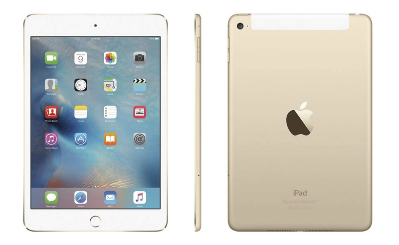 For Parts: APPLE IPAD MINI 7.9" 4TH GEN 16GB WIFI + CELLULAR - GOLD CRACKED SREEN/LCD