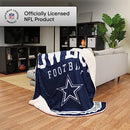 FOCO Dallas Cowboys NFL Team Property Of Sherpa Fleece Blanket - Brand New