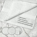 SIMPLY LOFTY 100% COTTON BATH TOWELS SET OF 6 ULTRA SOFT RING SPUN - WHITE - Brand New