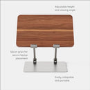 BRANCH ADJUSTABLE LAPTOP STAND PORTABLE WOODEN LAPTOP RISER CUSTOMIZABLE WALNUT - Like New