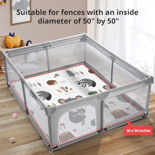 Foldable Baby Play Mat, PIGLOG 0.6in Thick Waterproof Playmats for Babies - Like New