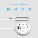 BESTEK 6FT USB C POWER STRIP, EXTENSION CABLE WITH 6 OUTLETS - WHITE - Like New