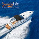 SERENELIFE WATERPROOF BOAT BIMINI TOP COVER 85-90"W 3 BOW BIMINI TOP - Gray - Like New