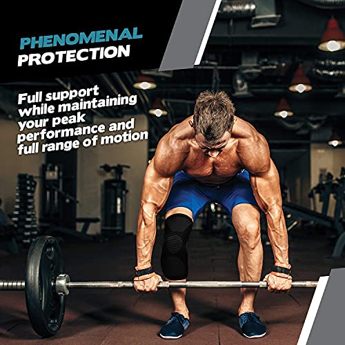 POWERLIX KNEE COMPRESSION SLEEVE (PAIR) - BEST KNEE BRACE FOR KNEE PAIN - Like New