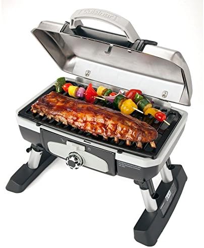Cuisinart CGG-180TS Petit Gourmet Portable Tabletop Gas Grill - Stainless Steel - Like New