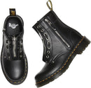 1460TZ Dr. Martens Women's 1460 Twin Zip Leather Lace Up Boots Black/Wanama 6 Like New