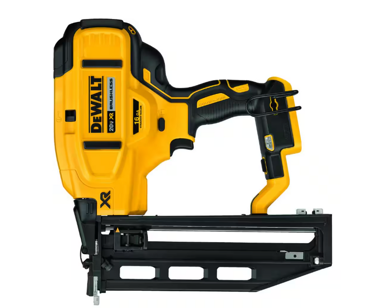 DEWALT 20V MAX XR 16-GAUGE LITHIUM-ION CORDLESS FINISH NAILER (TOOL ONLY) YELLOW - Like New