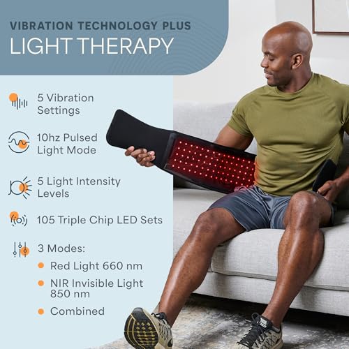 Lifeppro Red Light Therapy Belt 660NM/850NM, Adjustable, Portable - Black - Brand New