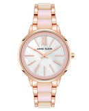 ANNE KLEIN WOMEN'S RESIN BRACELET WATCH ROSE GOLD/Rose Gold/Iridescent - Like New