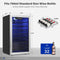 YEEGO 18.8 IN. W 32-BOTTLE FREESTANDING WINE COOLER MINI FRIDGE, STAINLESS STEEL - Like New
