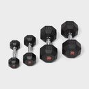 ALL IN MOTION HEX DUMBBELL 10LBS - RUBBER FILL CHROME MATERIAL, ARM WORKOUT - Like New