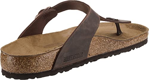 BIRKENSTOCK GIZEH OILED LEATHER - SIZE: WOMEN 8 (EU W39) - HABANA - Like New