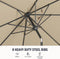 BENASS BEANSS OUTDOOR PATIO UMBRELLA, 8 STEEL RIBS, 15 FT - BEIGE (NO BASE) - Like New