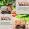 SuperHandy Electric-Assist Garden Cart, 5.7 Cubic Ft Utility Wagon - Orange - Like New