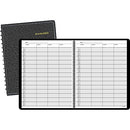 AT-A-GLANCE FOUR-PERSON GROUP UNDATED DAILY APPOINTMENT BOOK 8031005 - BLACK - Like New