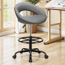 BESTFAIR DRAFTING CHAIR FOR STANDING DESK HEIGHT ADJUSTABLE ROLLING STOOL - GRAY - Like New