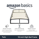 Amazon Basics Metal Platform Bed Frame 10 inches High Twin 10PBECBF-TT - Black - Like New