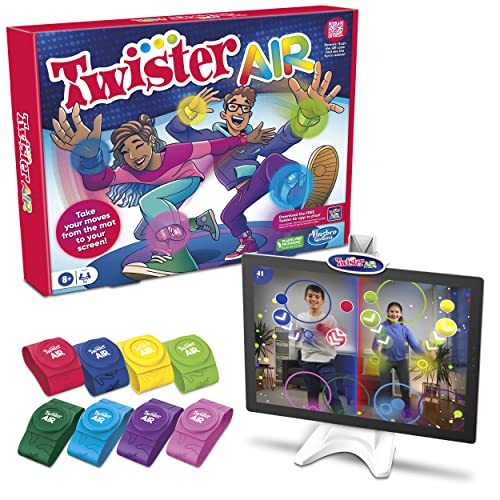 HASBRO GAMING TWISTER AIR GAME AR APP PLAY GAME WITH WRIST AND ANKLE BANDS - Like New