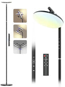 RUNBARRY LED FLOOR LAMP 36W STANDING LAMP WITH REMOTE TOUCH CONTROL - BLACK - Like New