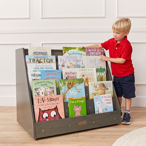 ECR4KIDS DOUBLE-SIDED MOBILE BOOK DISPLAY STORAGE CLASSROOM - Scratch & Dent