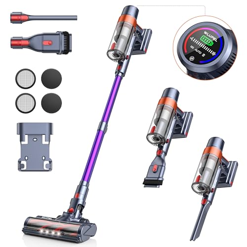 WLUPEL CORDLESS VACUUM CLEANER 38KPA STICK VACUUM CLEANER - ORANGE/PURPLE - Like New