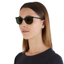 RAY-BAN RB4378 SQUARE SUNGLASSES FOR WOMEN FOR MEN - BLACK / DARK GREEN - 54 - Like New
