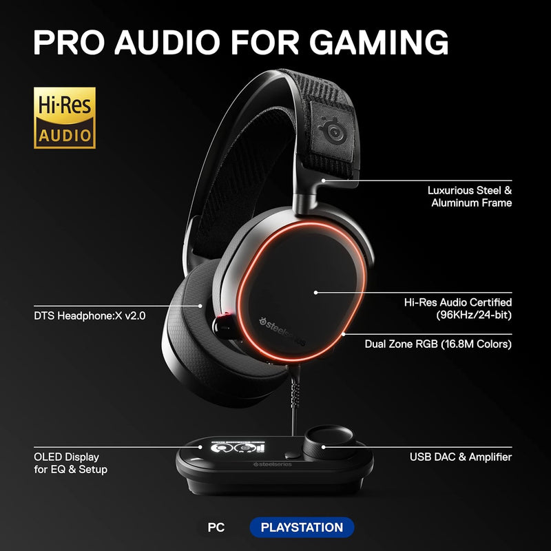 SteelSeries Arctis Pro + GameDAC Wired Gaming Headset for - Scratch & Dent