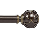 KAMANINA Curtain Rods for Windows 72 to 144 Inch, Long Heavy Duty, Bronze - Brand New
