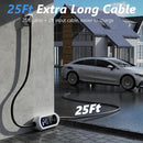 NEFARACY LEVEL 2 EV CHARGER 40A 240V PORTABLE EV CHARGER WITH 25+2FT - WHITE - Like New