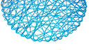 Round Paper Fiber Woven Place Mats 15" Natural Set of 12 B01LZ6Q3QE - Turquoise - Brand New