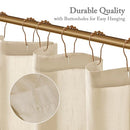 MADISON PARK LAUREL SEMI-SHEER IVORY BATHROOM CURTAIN - IVORY - Like New